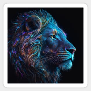 Neon Lion 2 Sticker